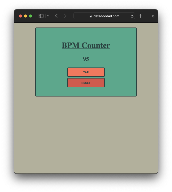 Screenshot of BPM counter