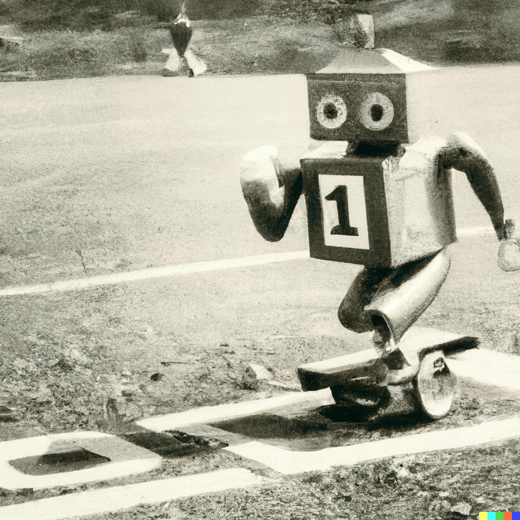 robot foot race
